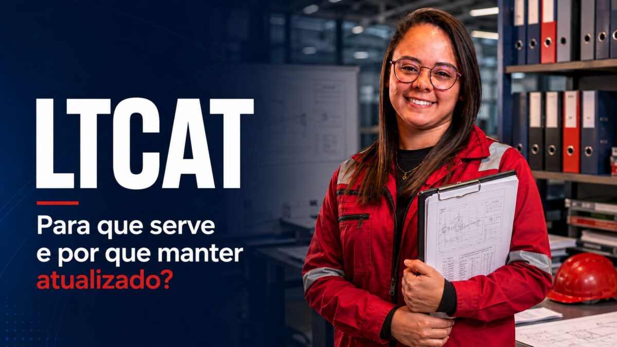 Profissional avaliando o ambiente de trabalho para manter o LTCAT atualizado